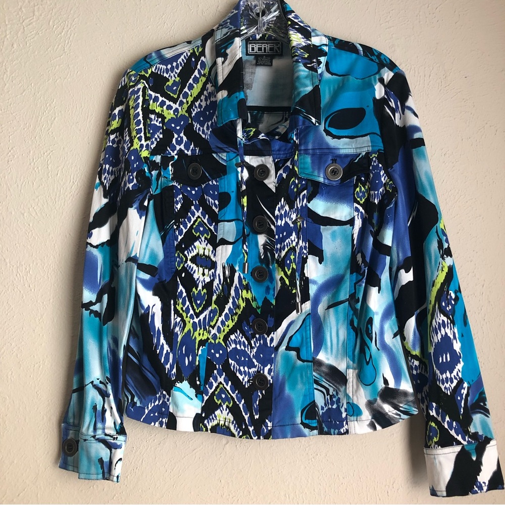 Berek blue print jacket- size S - Picture 1 of 7